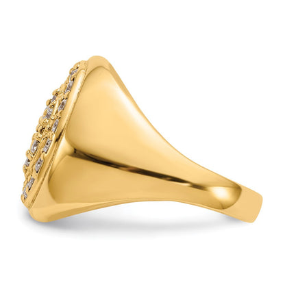 14K Gelbgold Vs Diamant Herren Ring