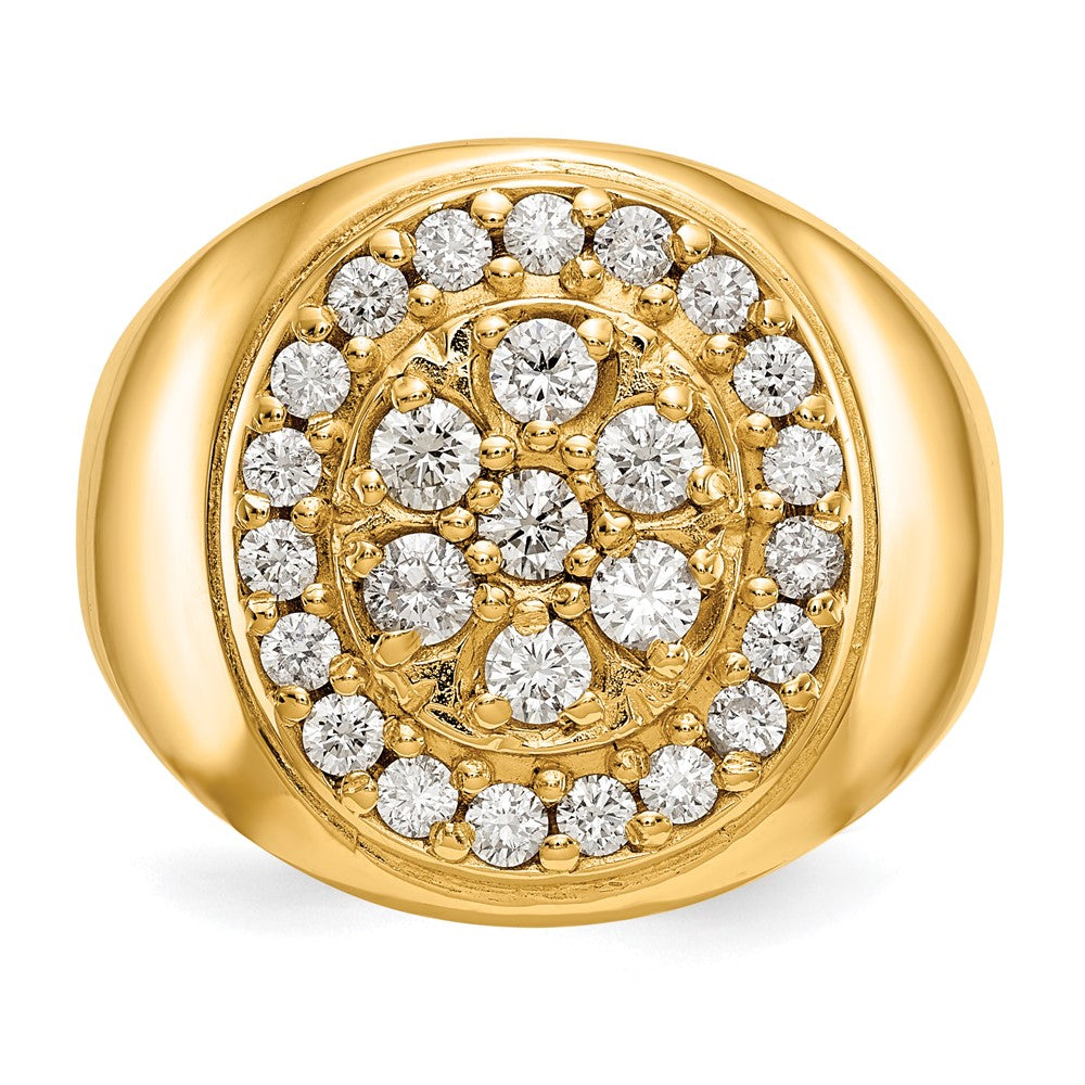 14K Gelbgold Aaa Diamant Herren Ring