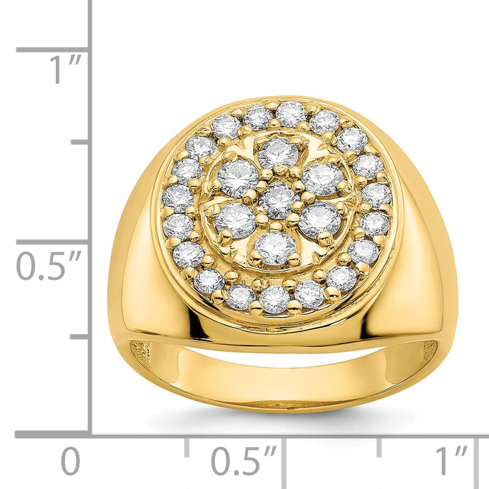 14K Gelbgold Aaa Diamant Herren Ring
