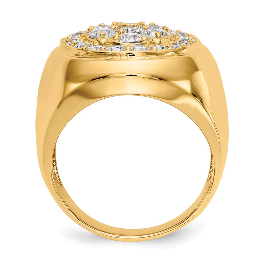 14K Gelbgold A Diamant Herren Ring