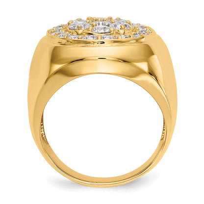 14K Gelbgold A Diamant Herren Ring