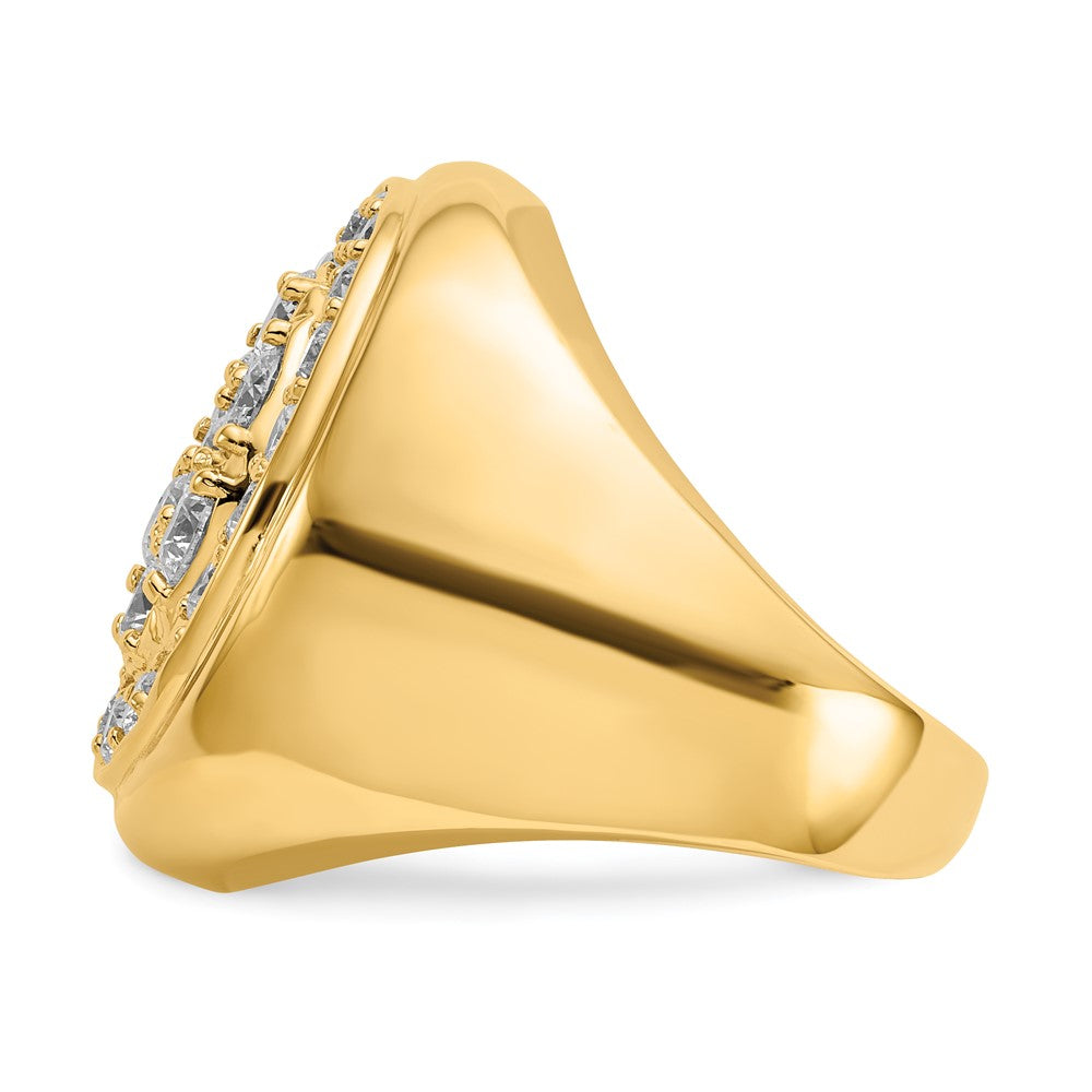 14K Gelbgold A Diamant Herren Ring