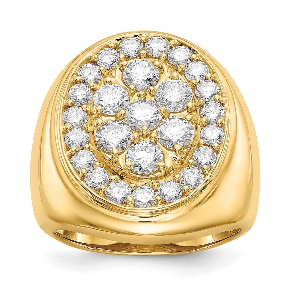 14K Gelbgold Aaa Diamant Herren Ring