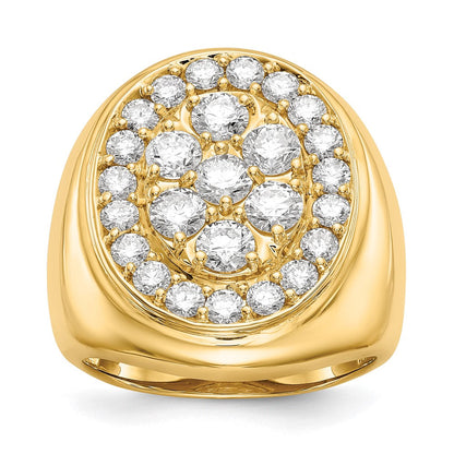 14K Gelbgold A Diamant Herren Ring