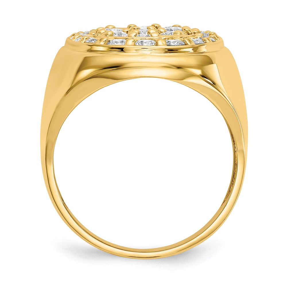 14K Gelbgold Aa Diamant Herren Ring