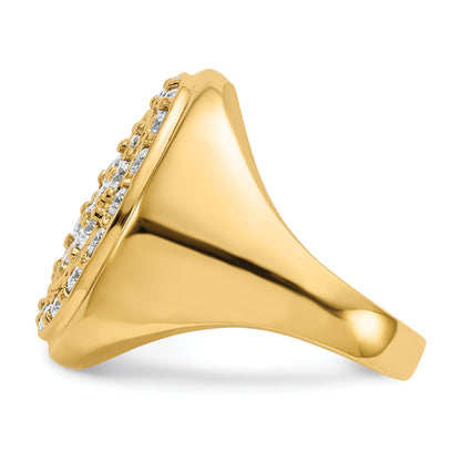 14K Gelbgold A Diamant Herren Ring