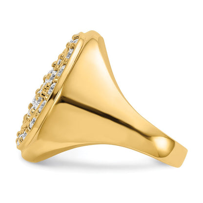 14K Gelbgold Aa Diamant Herren Ring