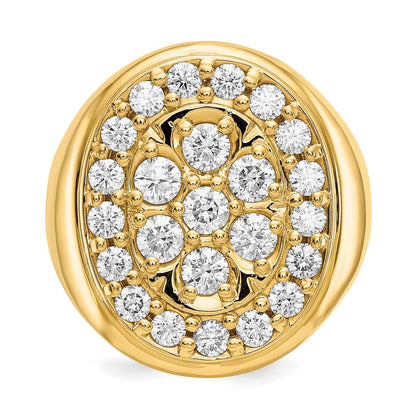 14K Gelbgold Aa Diamant Herren Ring