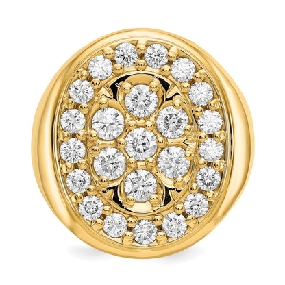 14K Gelbgold Aaa Diamant Herren Ring