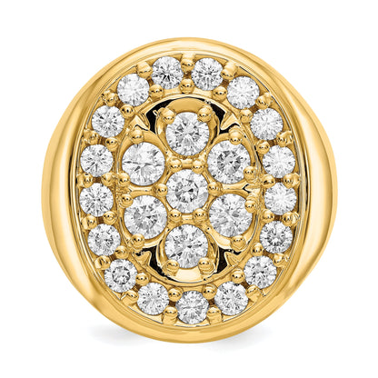 14K Gelbgold A Diamant Herren Ring
