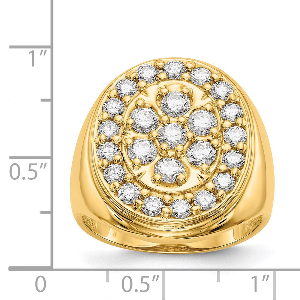 14K Gelbgold Vs Diamant Herren Ring