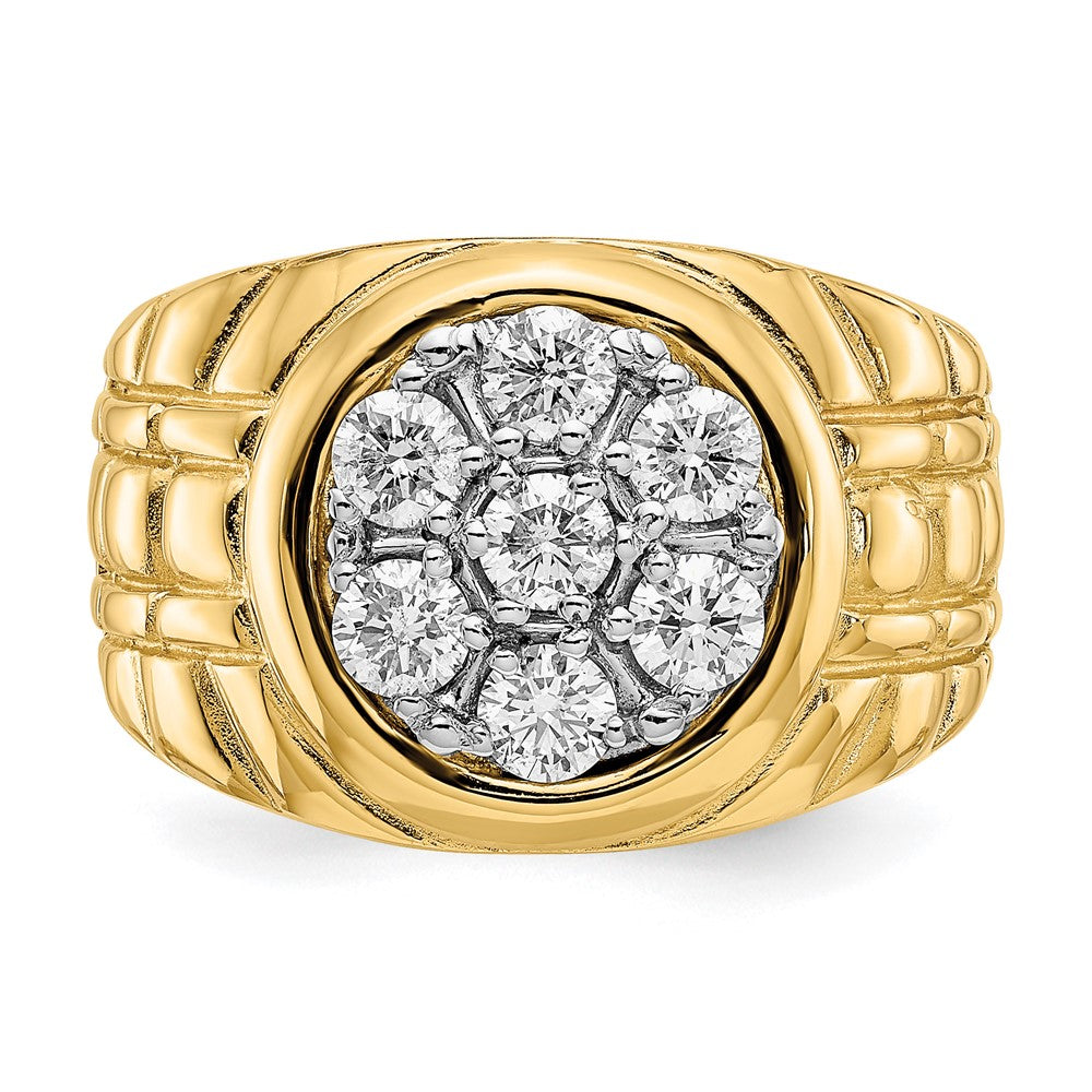 14K Gelbgold Aa Diamant Herren Ring