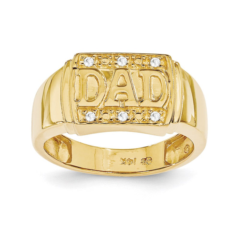 Herrenring aus 14K Gelbgold mit natürlichen Diamanten