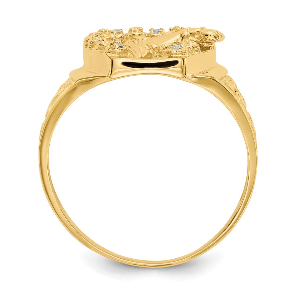 14K Gelbgold A Diamant Herren Ring