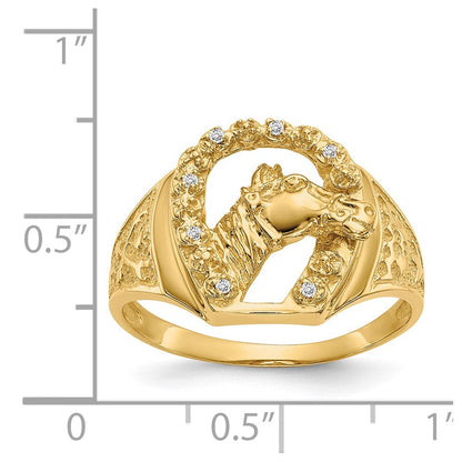 14K Gelbgold Vs Diamant Herren Ring
