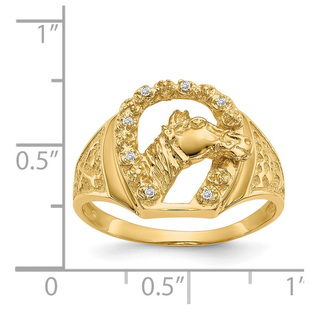 14K Gelbgold A Diamant Herren Ring