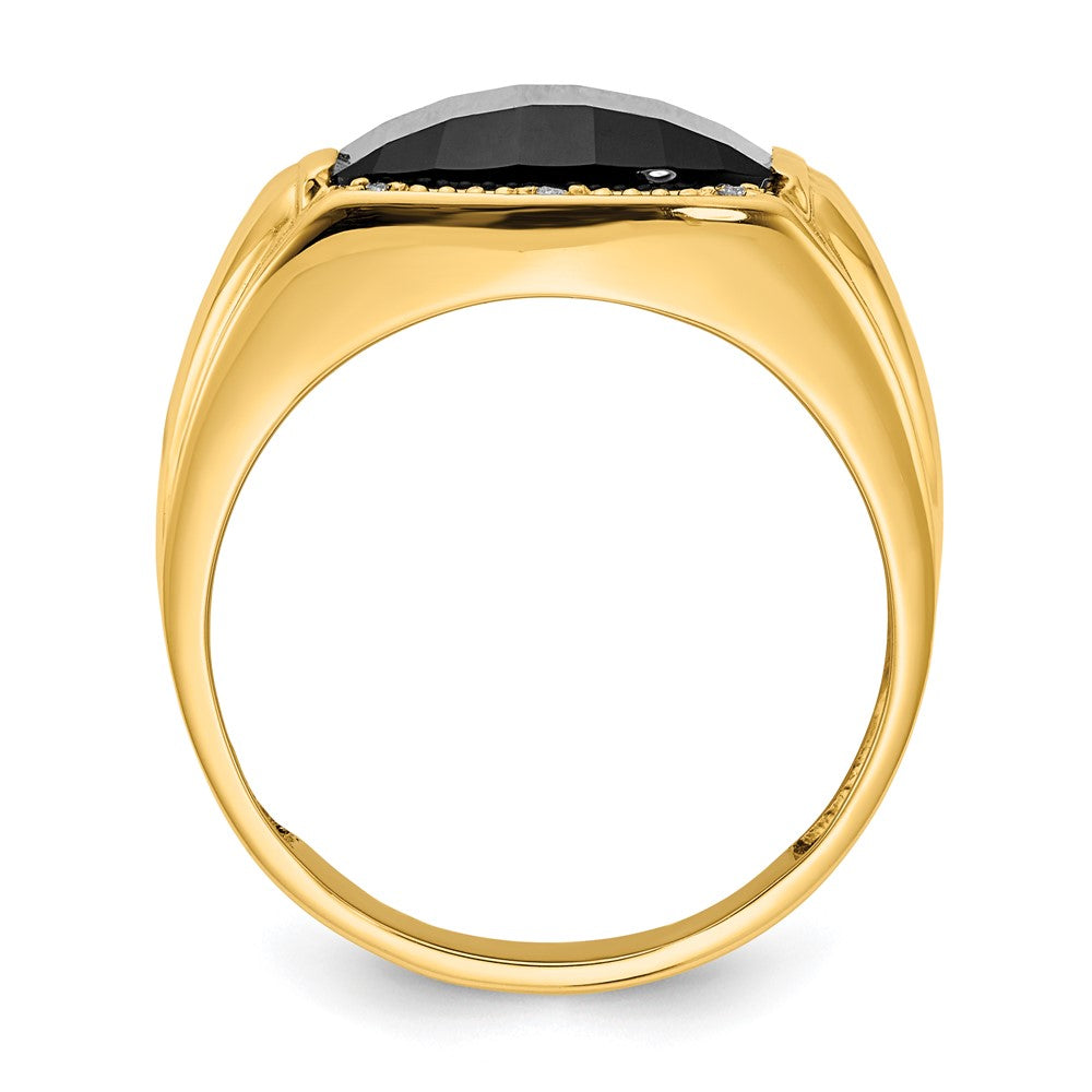 14K Gelbgold Vs Diamant Herren Ring