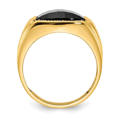 14K Gelbgold Vs Diamant Herren Ring