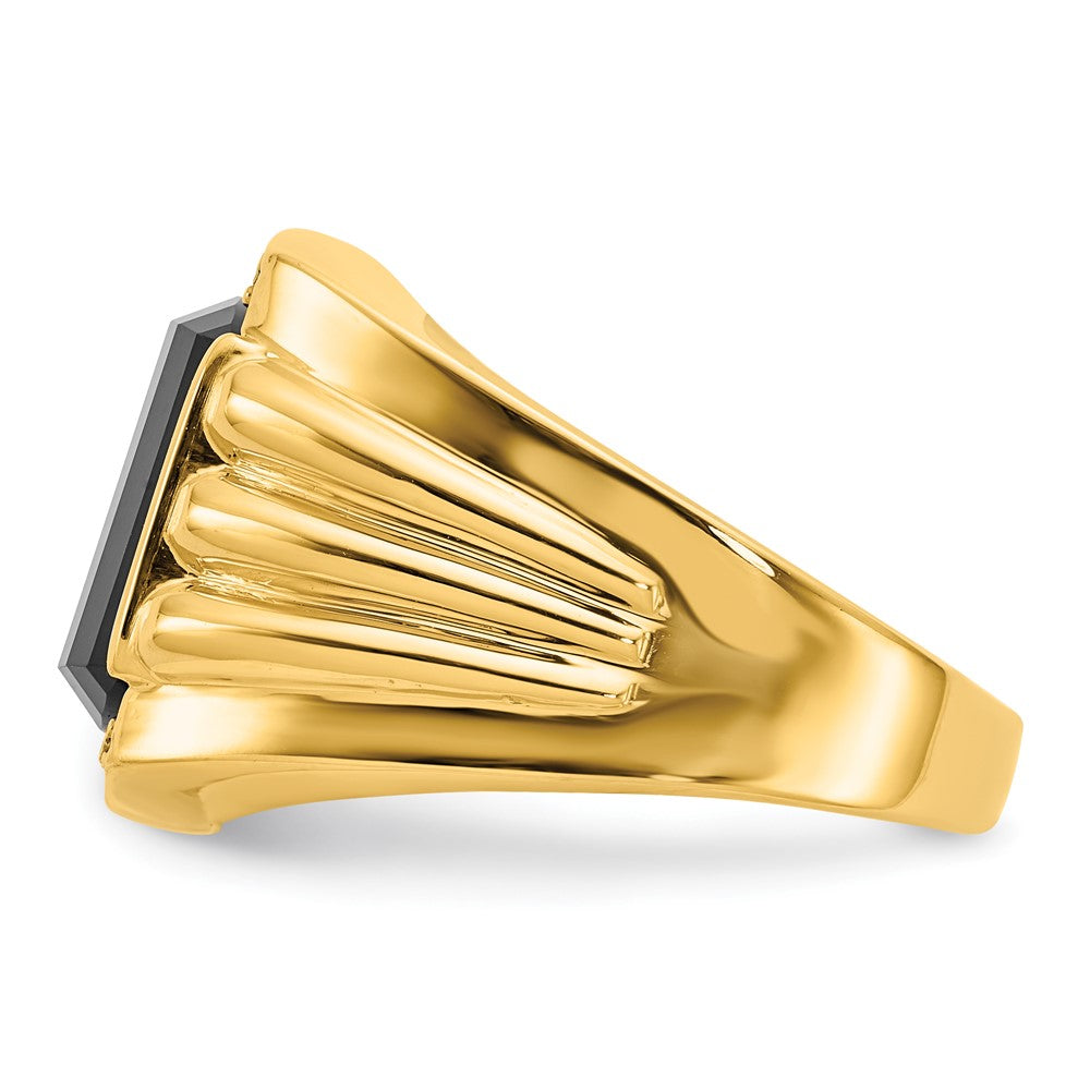 14K Gelbgold Vs Diamant Herren Ring