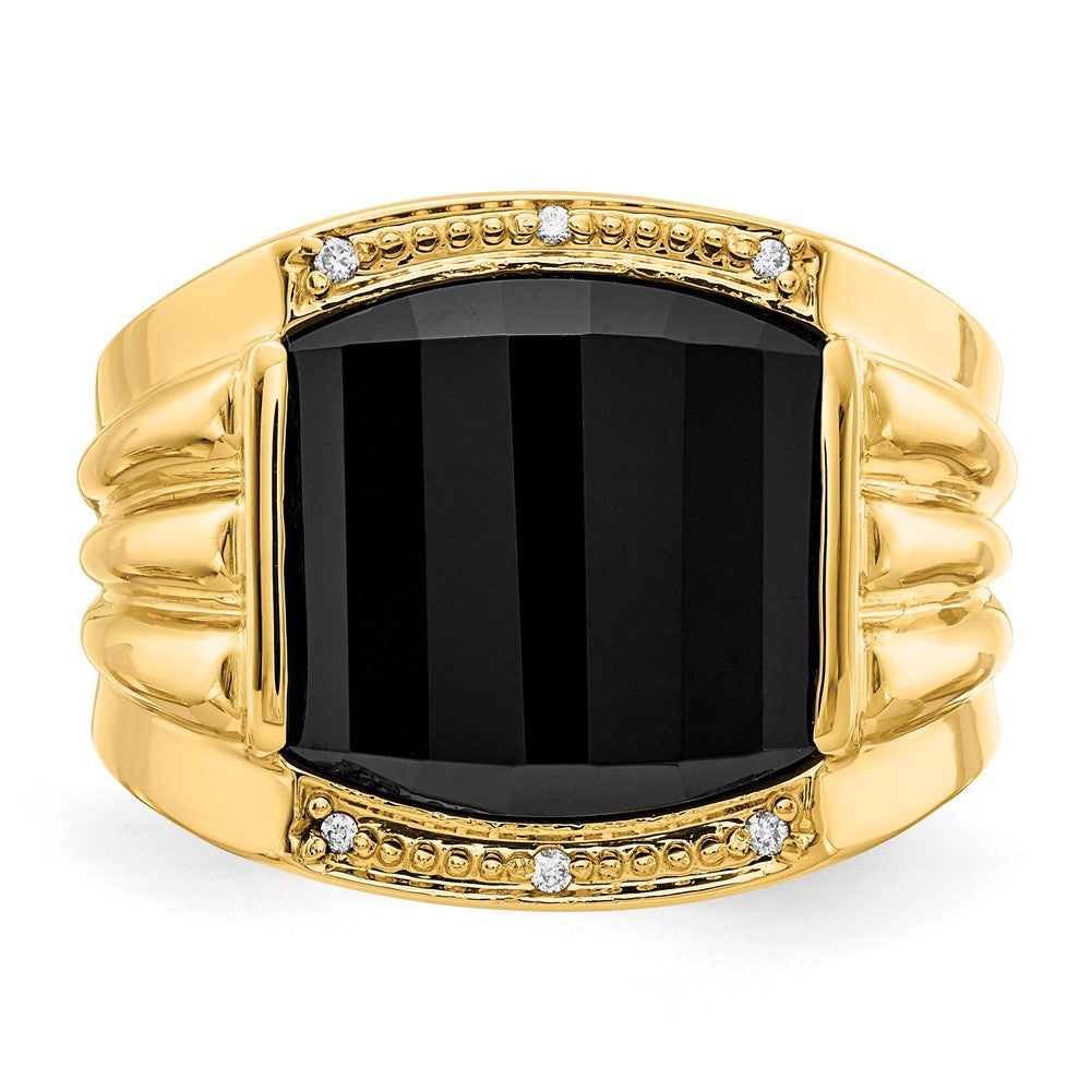 14K Gelbgold Vs Diamant Herren Ring