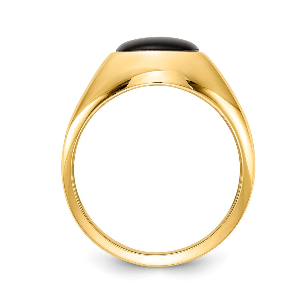 14K Gelbgold Aaa Diamant Herren Ring
