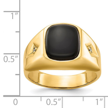 14K Gelbgold Aaa Diamant Herren Ring