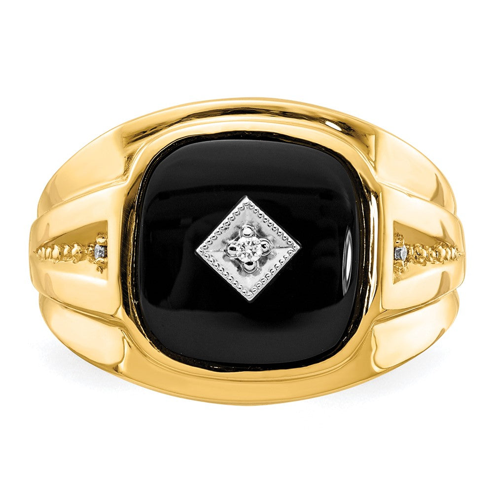 14K Gelb & Rhodium Vs Diamant Herren Ring