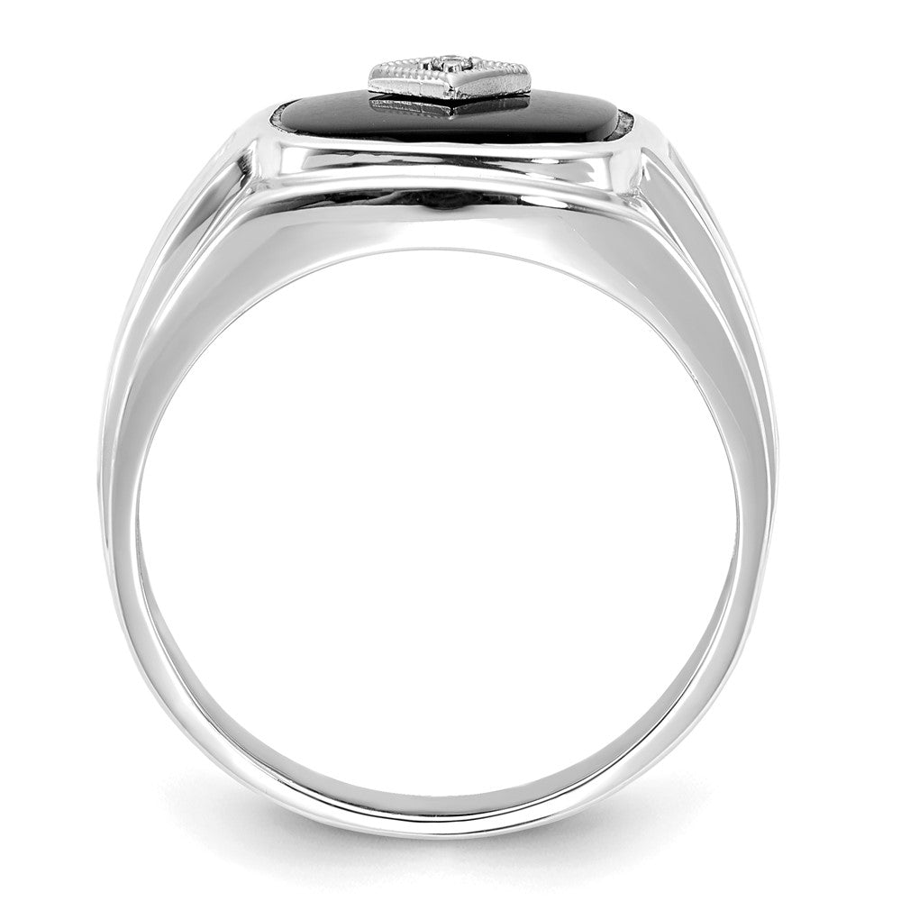 14K Weißgold Aa Diamant Herren Ring