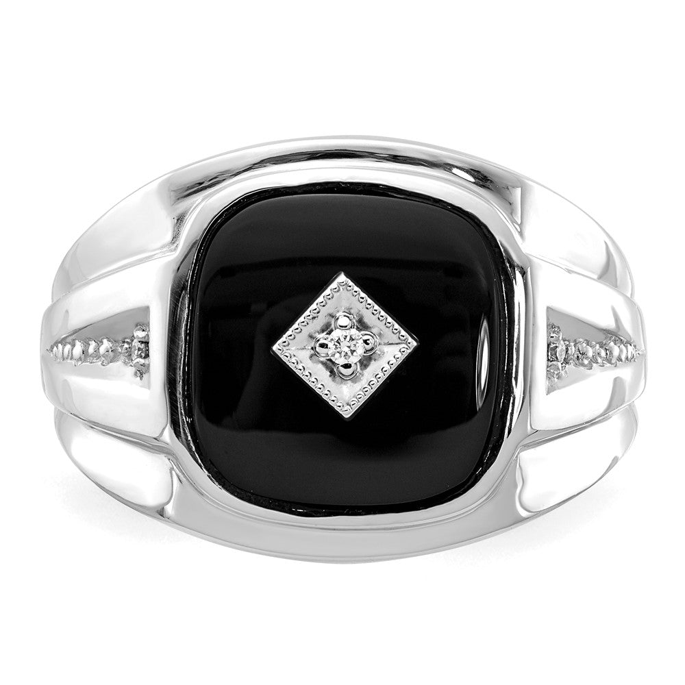 14K Weißgold Aa Diamant Herren Ring