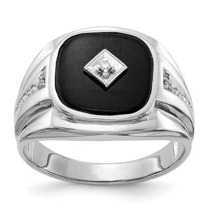 14K Weißgold Aa Diamant Herren Ring