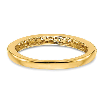 14K Gelbgold Ring mit Filigranmuster