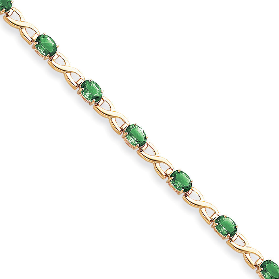 14K Gelbgold 7x5mm Oval Fassung St. Helens Armband