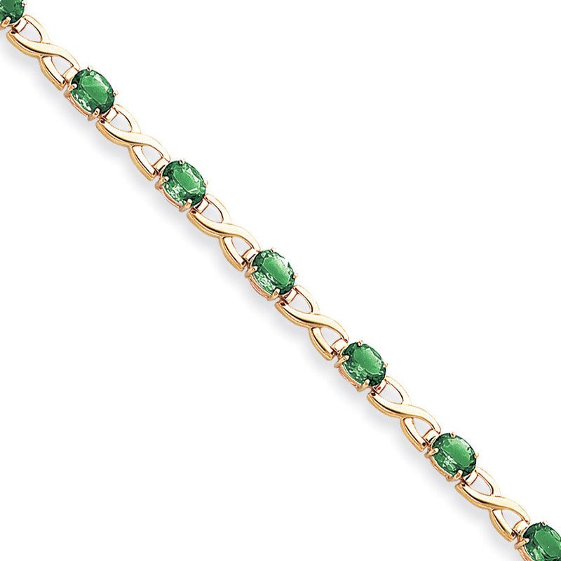 14K Gelbgold 7x5mm Oval Fassung St. Helens Armband