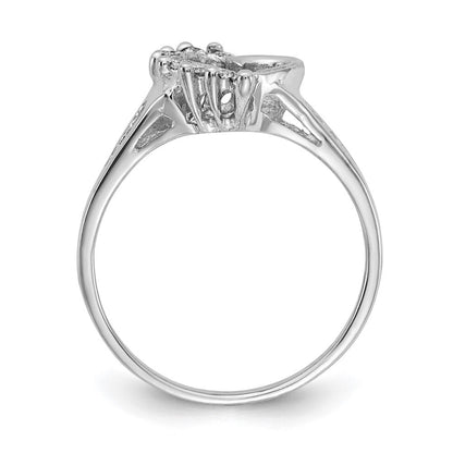 14K Weißgold-Ring mit natürlichen Diamanten, 0,12 ct Gesamtgewicht