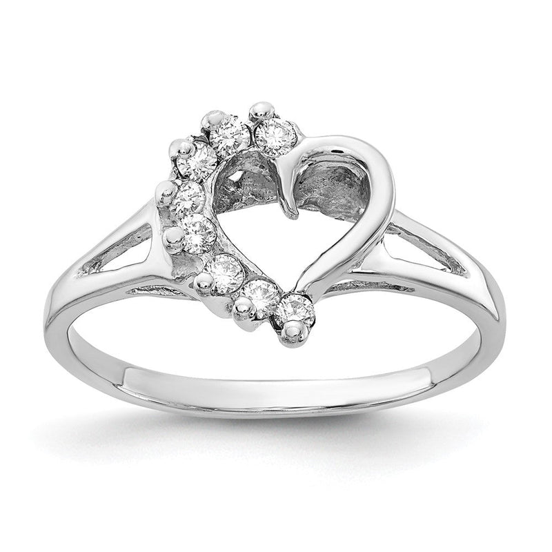 14K Weißgold-Ring mit natürlichen Diamanten, 0,12 ct Gesamtgewicht