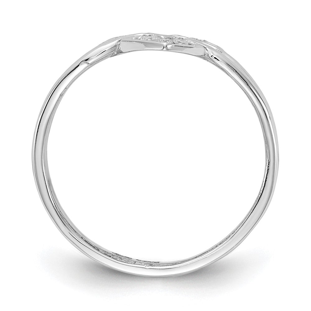 14K Weißgold Ring mit natürlichem Diamant, VS