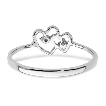14K Weißgold Ring mit natürlichem Diamant