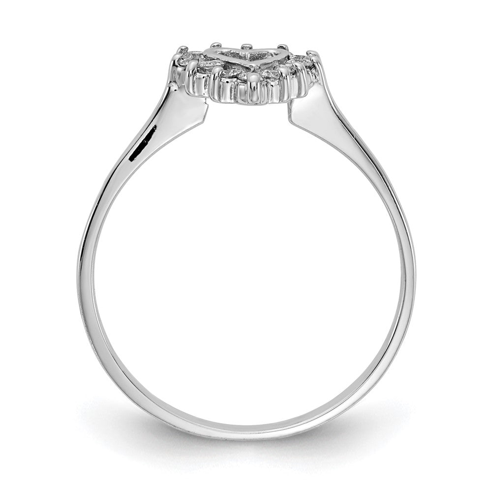 14K Weißgold Ring mit natürlichen Diamanten