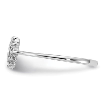 14K Weißgold Ring mit natürlichen Diamanten