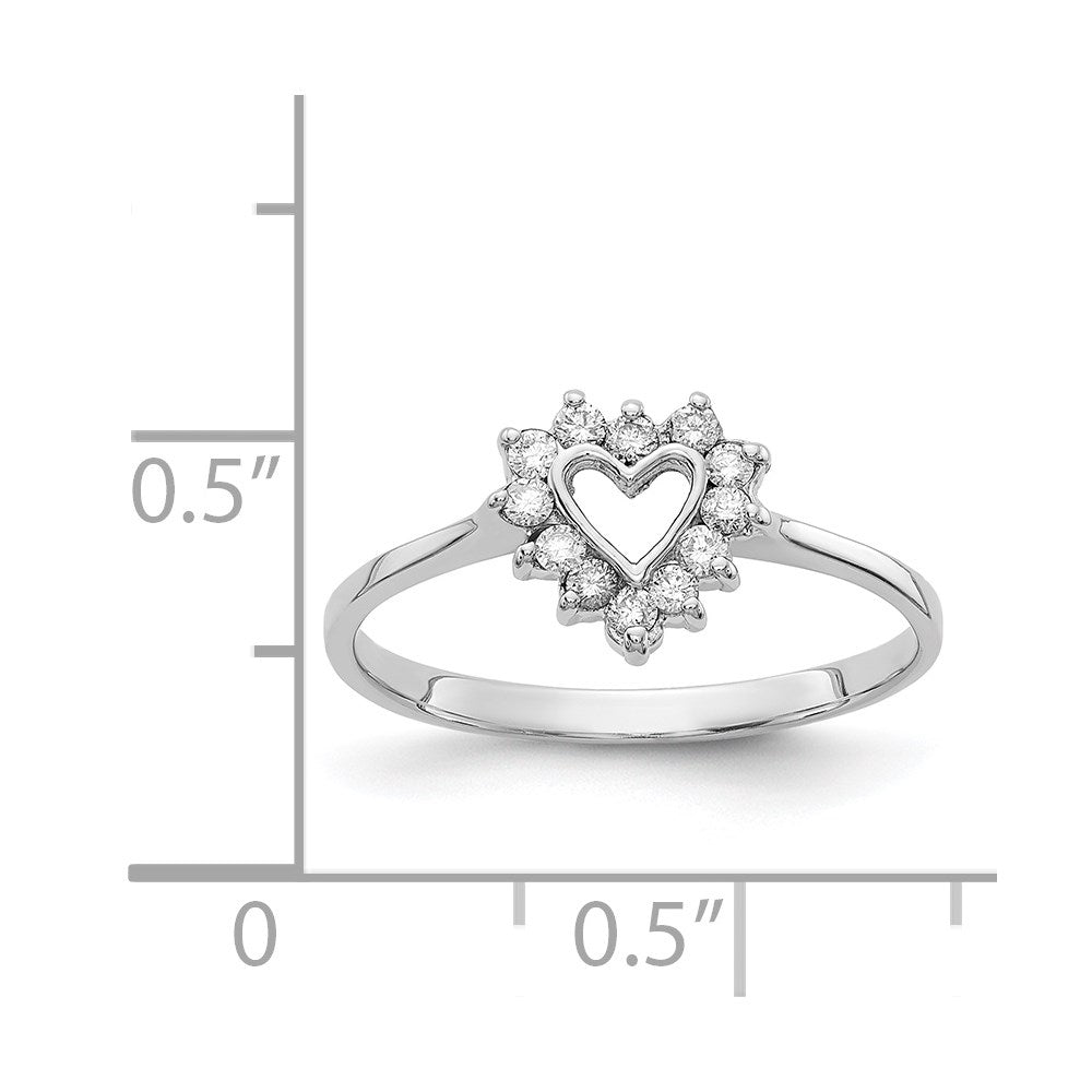 14K Weißgold Ring mit natürlichen Diamanten