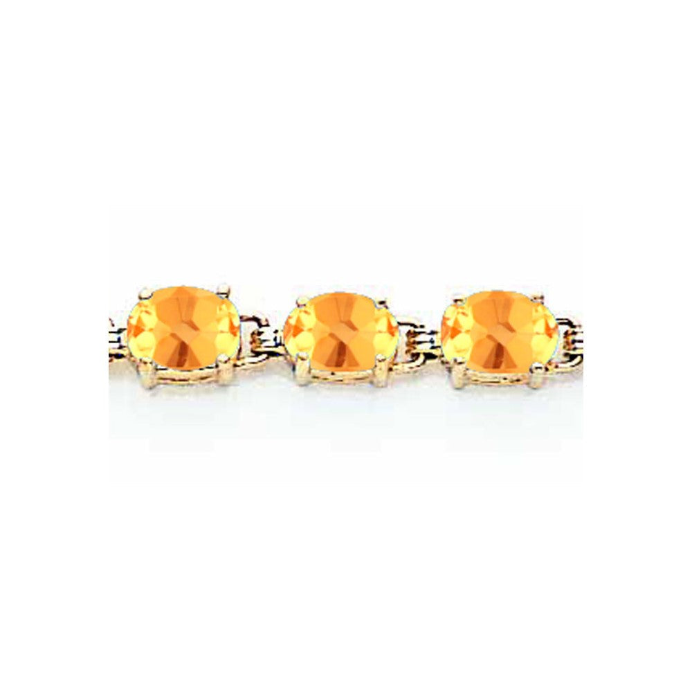 14K Gelbgold 6x4mm Oval Citrin Armband