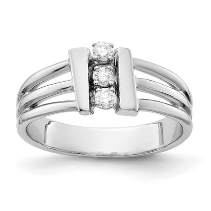 14K Weißgold A Diamant Ring