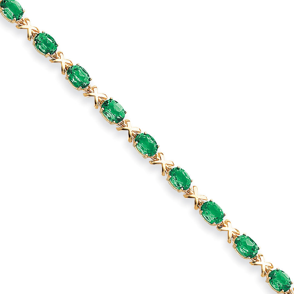 14K Gelbgold 7x5mm Oval Fassung St. Helens Armband