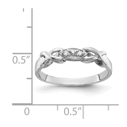 14K Weißgold Ring mit natürlichen Diamanten VS