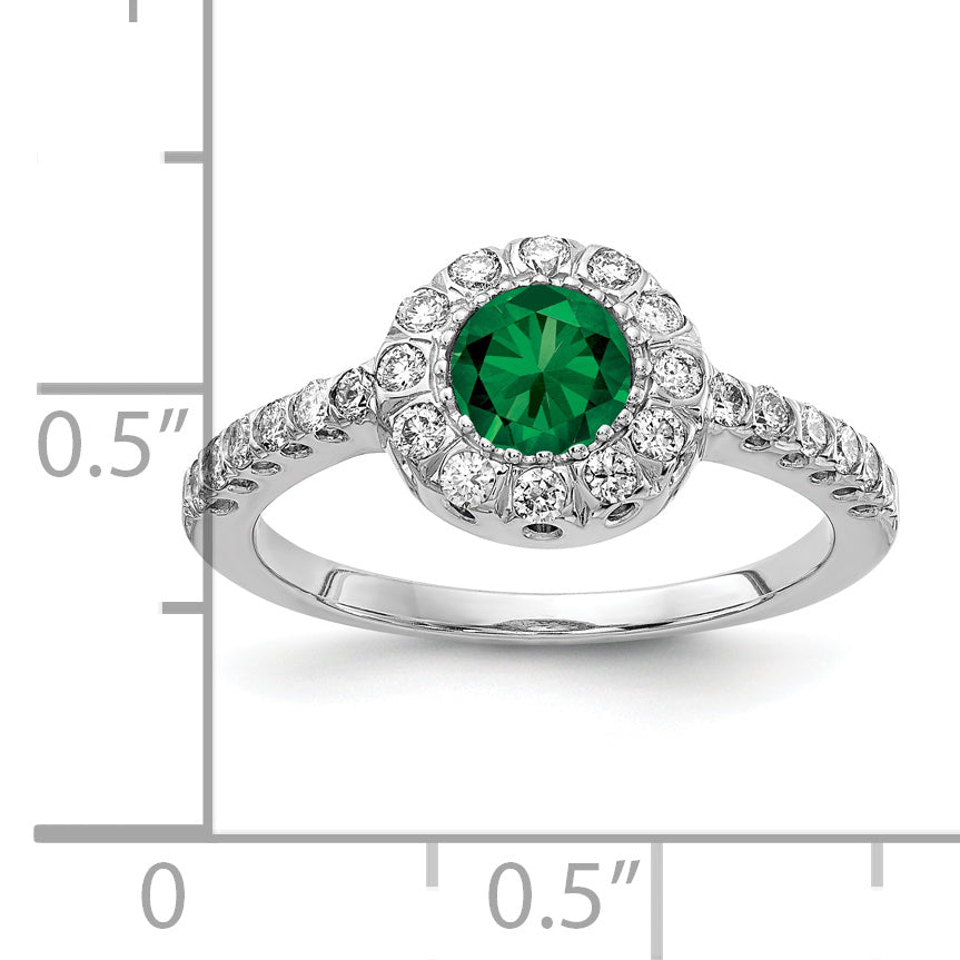 14K Weißgold 5mm Fassung St. Helens A Echt Diamant Ring