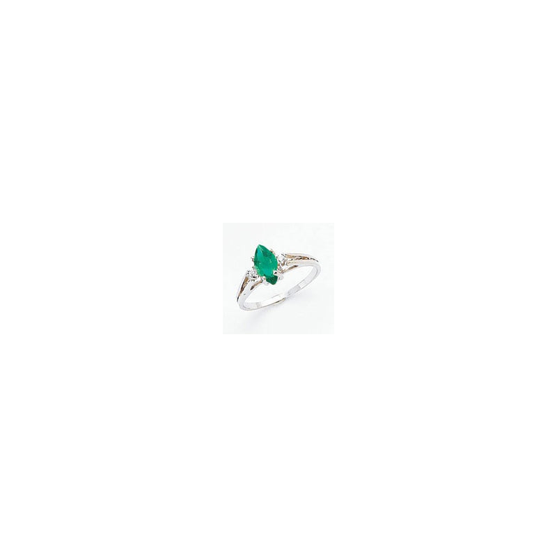 14K Weißgold 8x4mm Marquise Fassung St. Helens Diamant Ring