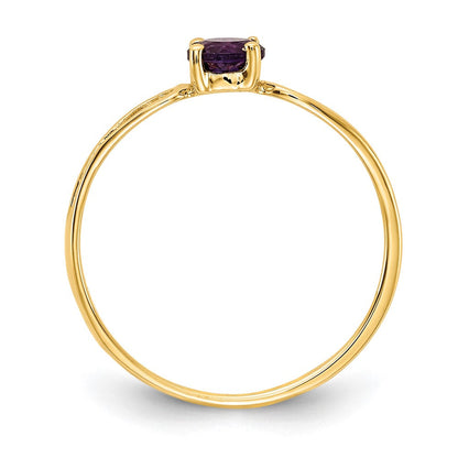 14K Gelbgold Amethyst-Ring