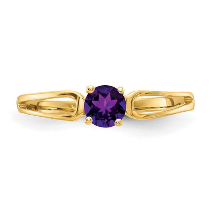 14K Gelbgold Amethyst-Ring