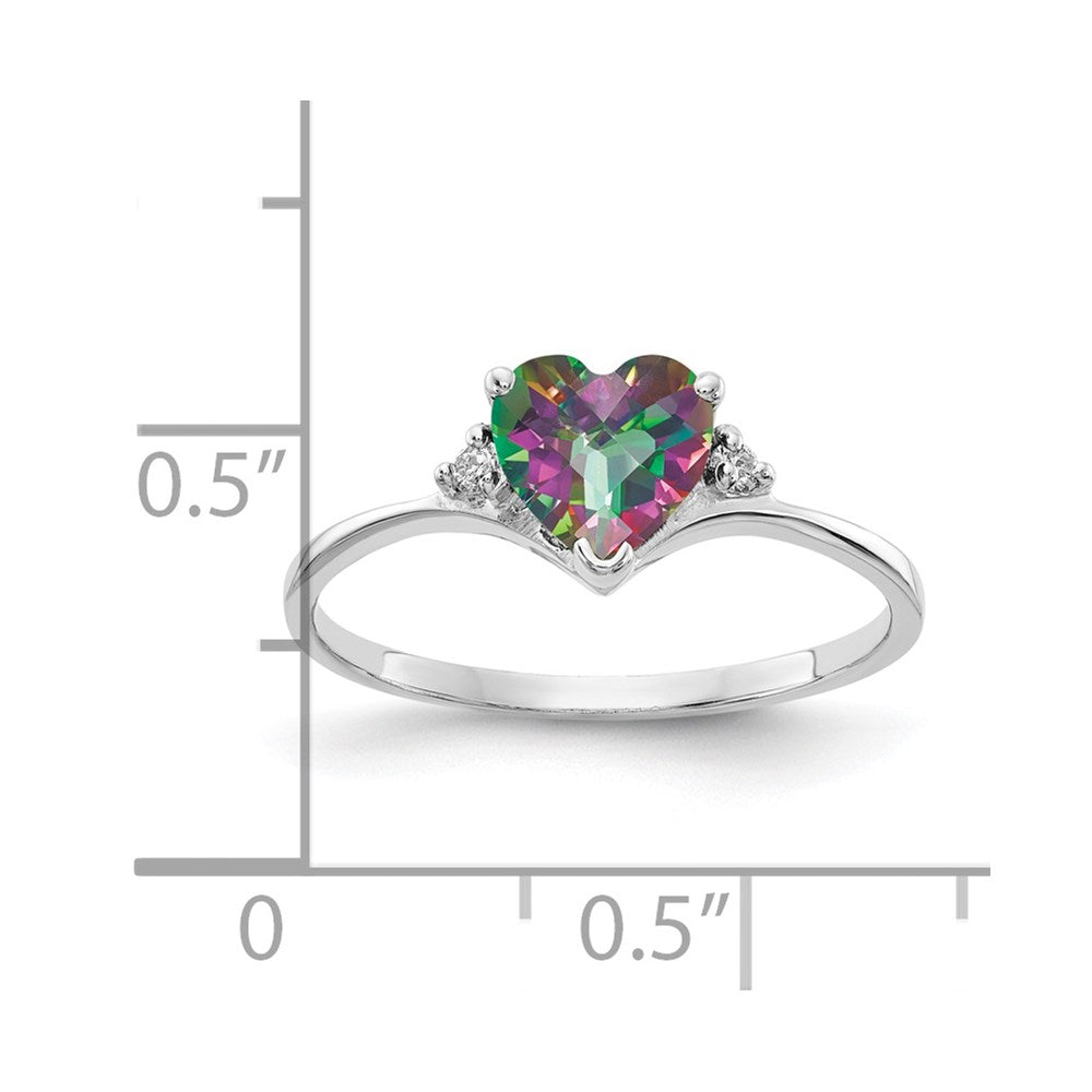14K Weißgold AA Diamant-Ring