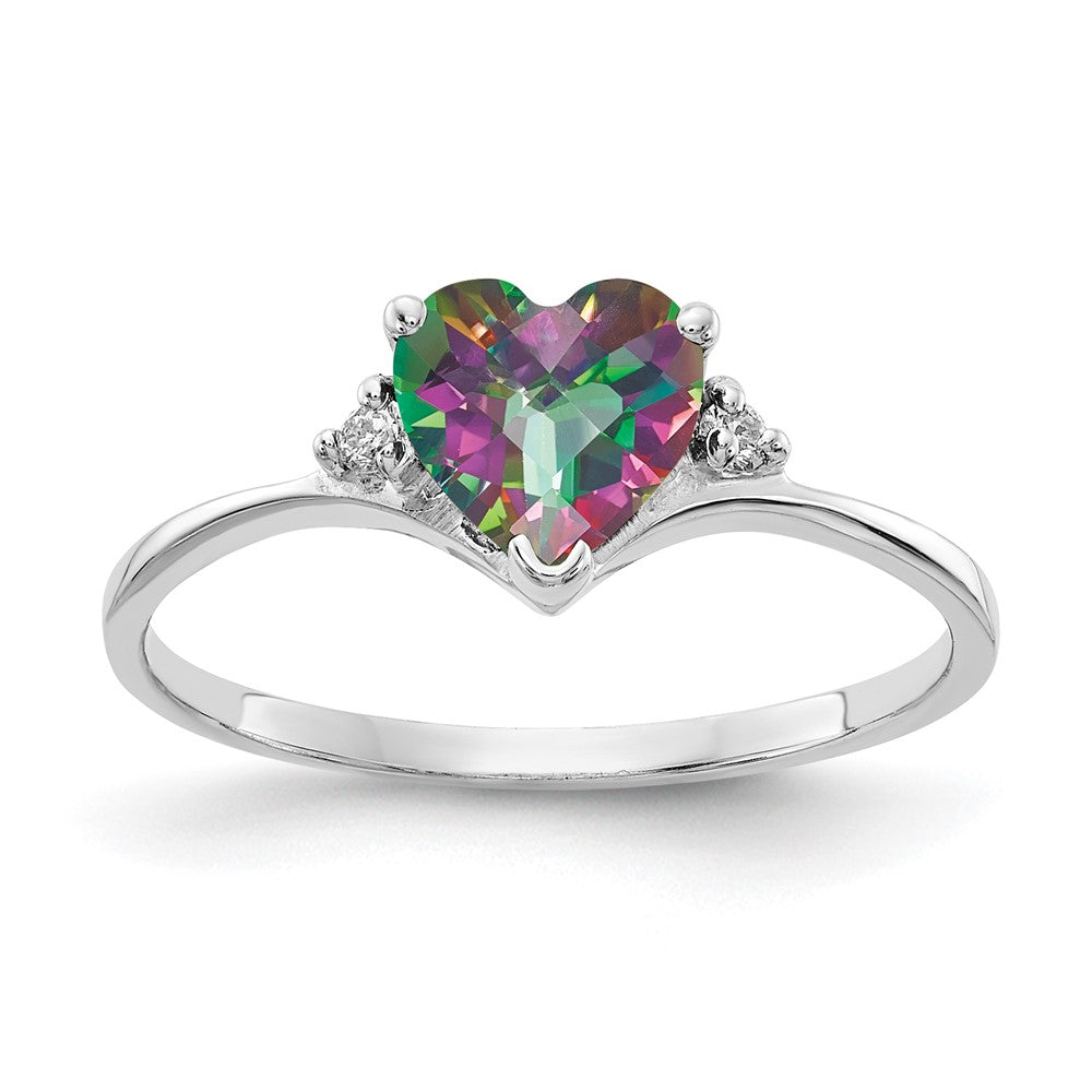 14K Weißgold AA Diamant-Ring
